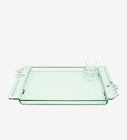 Bayti Jannati Tray (Large) - Green Kashida Design