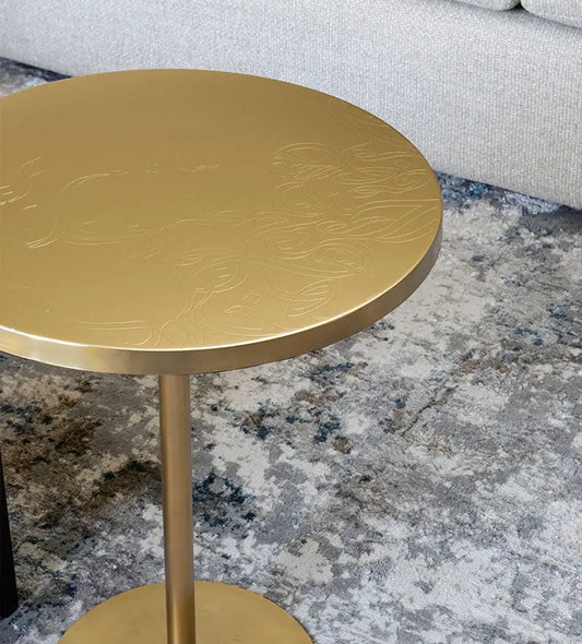 Calligraffiti Brass Side Table Kashida Design