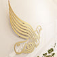 Arabic calligraphy in bird shape that reads God Bless Our Home
