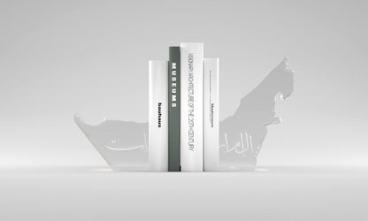 UAE Crystal Map Bookends Kashida Design