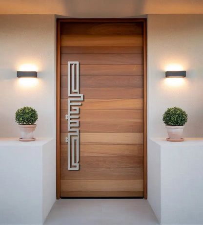 Name Door Handle (Geometric) Kashida Design