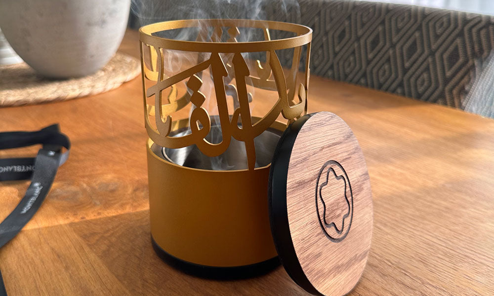 Custom made mabkhara oud burner by Kashida for Mont blanc as a corporate gift for Ramadan