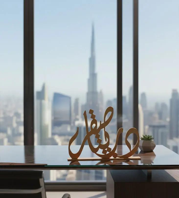 Name Desk Stand Kashida Design