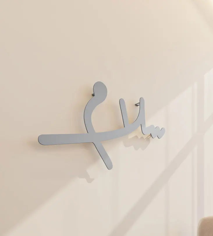 Handwritten modern wall art that says peace by Kashida