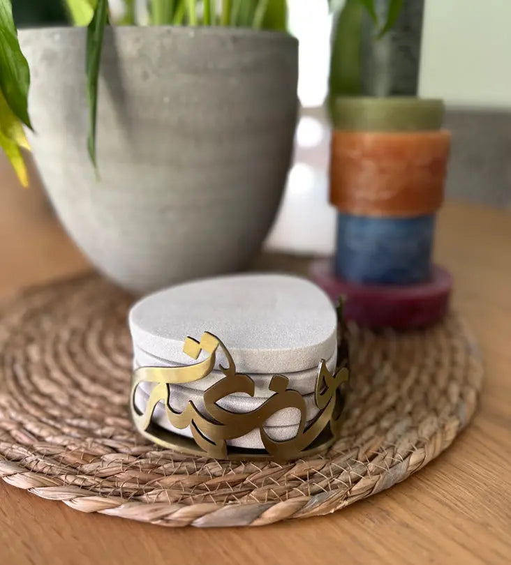 Sandstone Coasters Kashida Design
