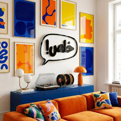 Speech Bubble Wall Art "Khalas!" Kashida Design