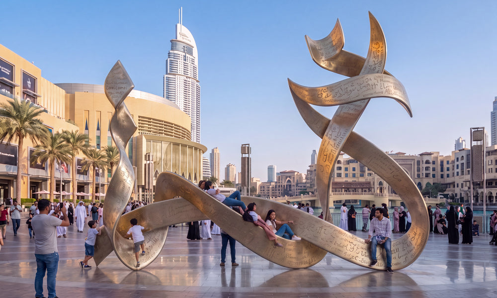 Year of Tolerance Sculpture Kashida Design