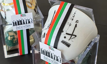 A selection of Kashida Design Studio's VIP corporate gifts celebrating UAE national day