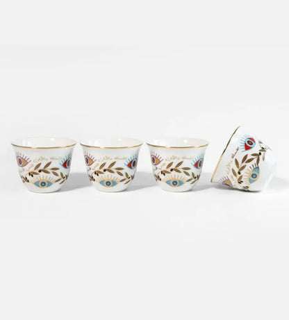 Supernatural Arabic Coffee Cups x 4 Kashida Design