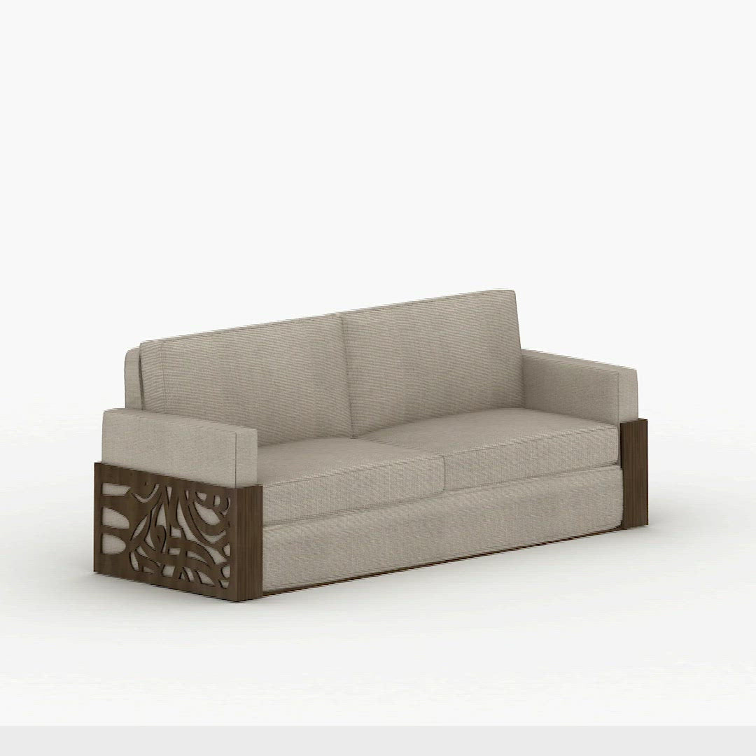 Melting effect contemporary sofa in Arabic calligraphy