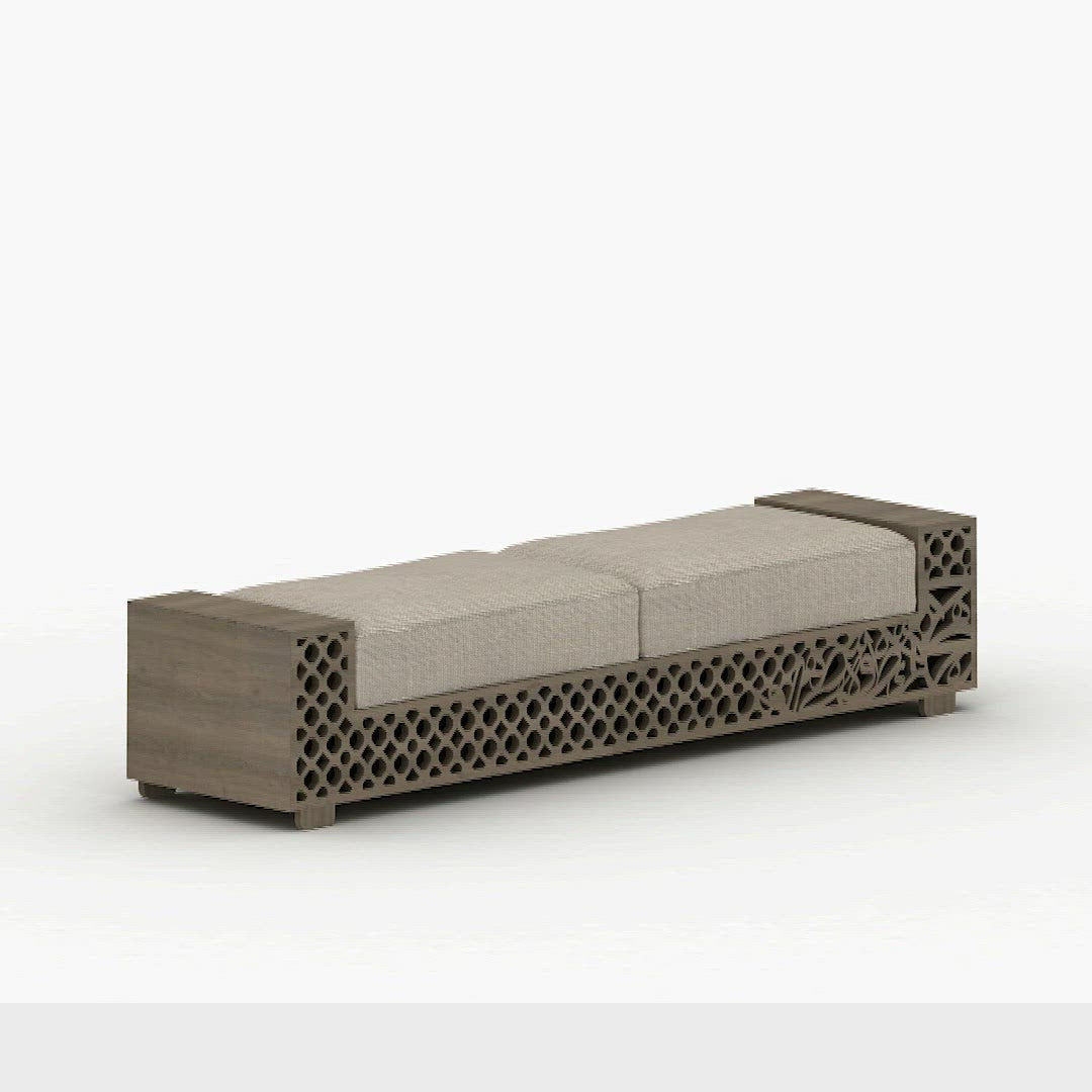 Luxury Arabic calligraphy bench for majlis living room with pattern