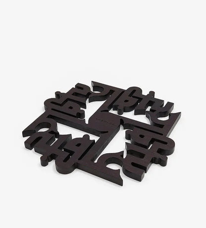 Afiya good health Arabic calligraphy wooden trivet