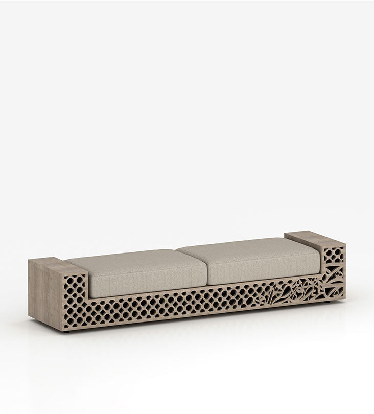 Luxury Arabic calligraphy bench for majlis living room with pattern