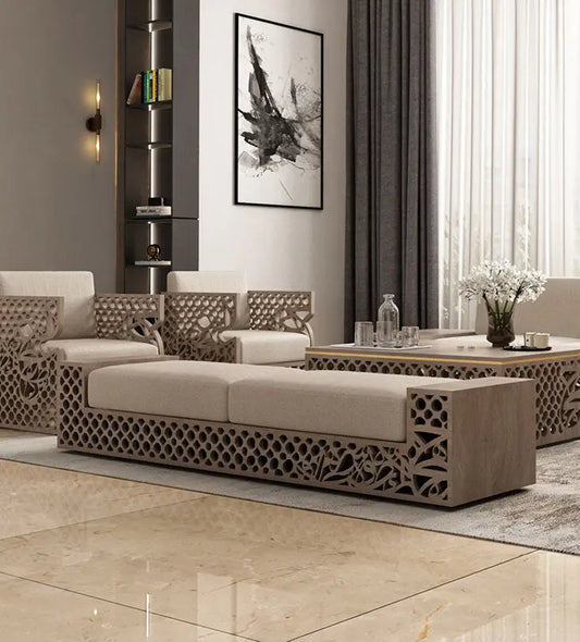 Luxury Arabic calligraphy bench for majlis living room with pattern