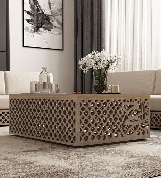 Luxury Arabic calligraphy coffee table for majlis living room with pattern and arabic letters