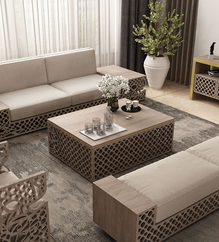Luxury Arabic calligraphy coffee table for majlis living room with pattern and arabic letters