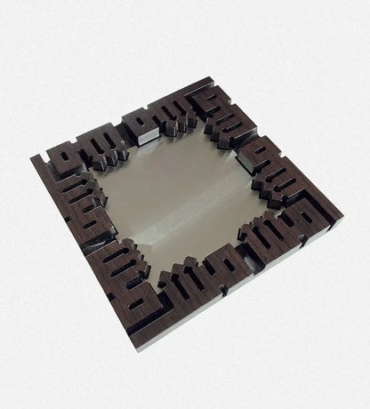 Personalized Arabic calligraphy name ashtray in wood and steel  makes a great gift for smokers