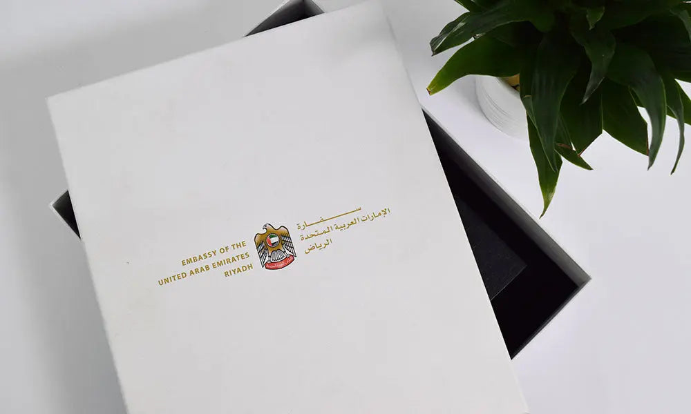 VIP corporate gift for UAE Embassy in Riyadh celebrating year of tolerance