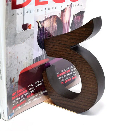 Personalized Arabic calligraphy wooden letter bookends 