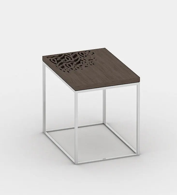 Bespoke side table for majlis in Arabic calligraphy for modern living room design 