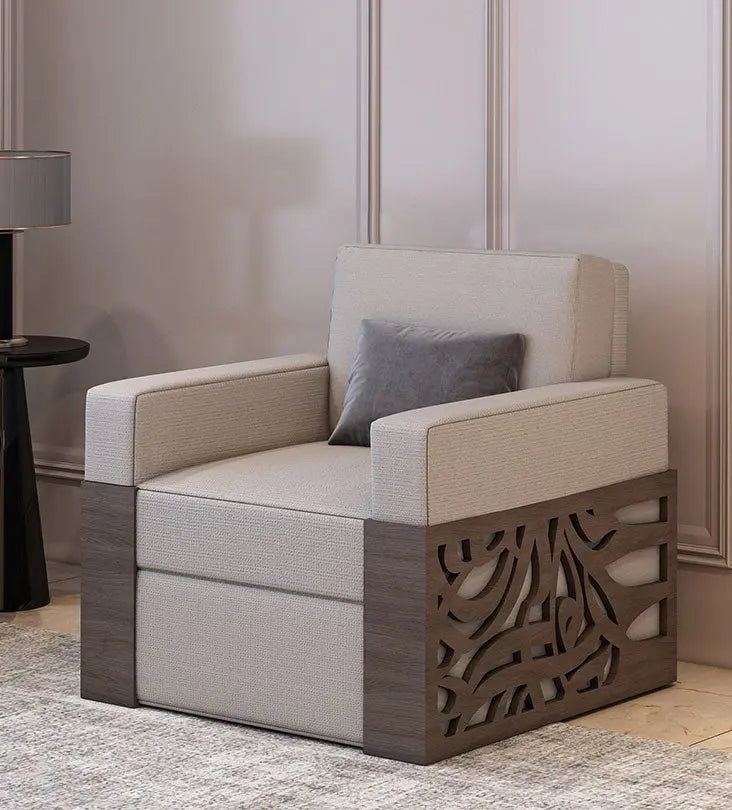 Melting effect contemporary luxury wooden armchair in Arabic calligraphy