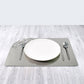 Silver stainless steel placemat in Arabic calligraphy