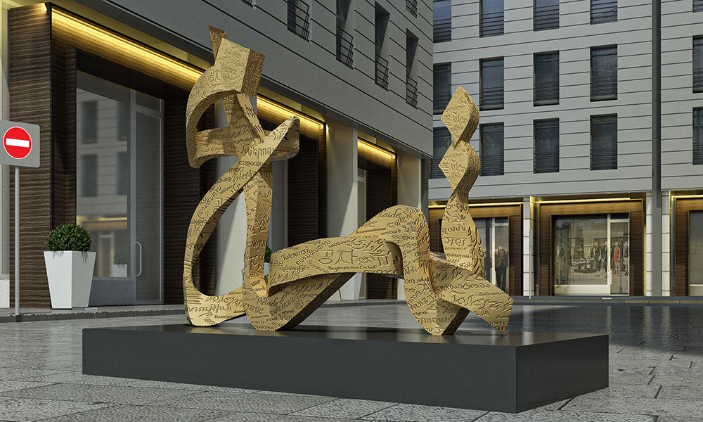 Commissioned contemporary art piece celebrating tolerance in the United arab emirates