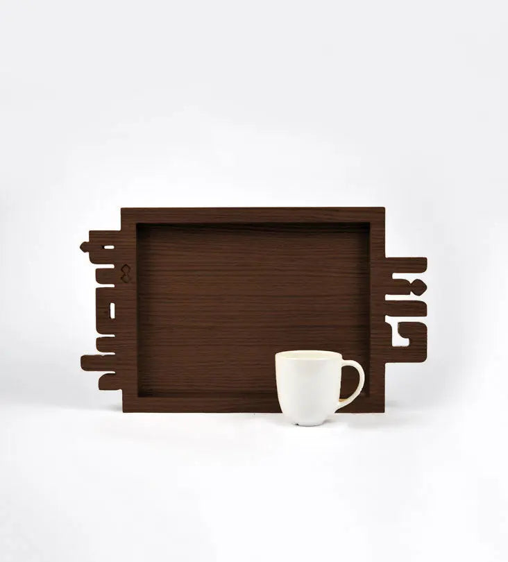 Personalized Arabic calligraphy wooden name tray