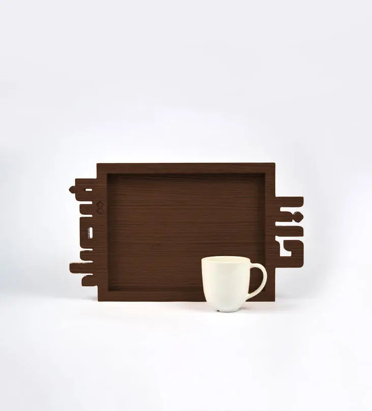 Personalized Arabic calligraphy wooden name tray